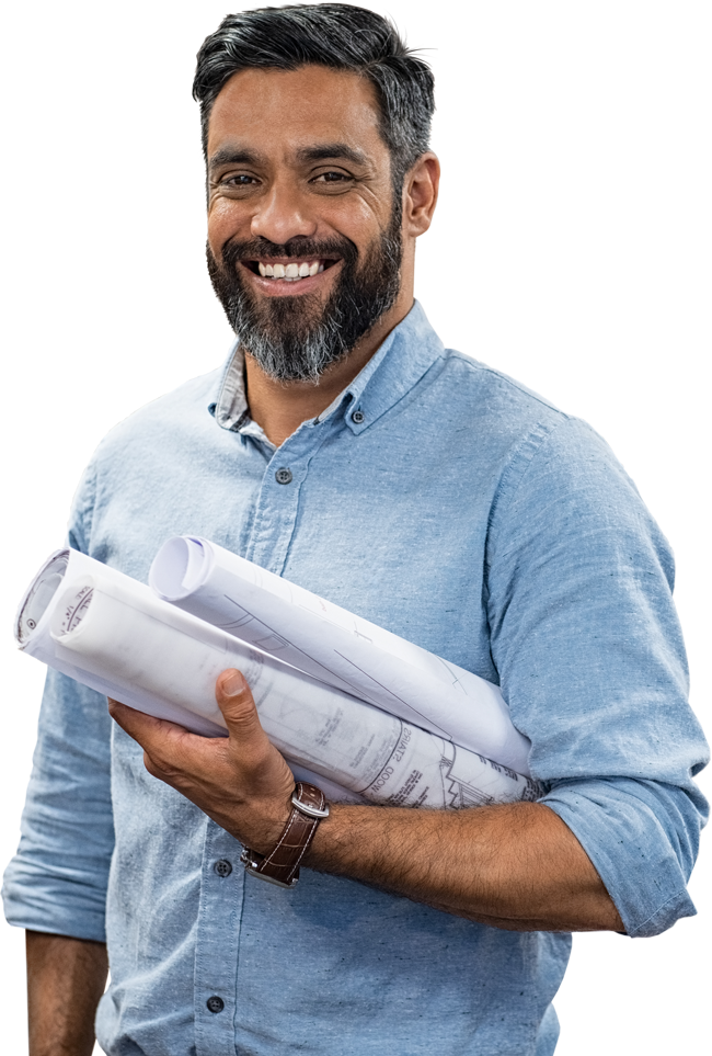 man holding papers