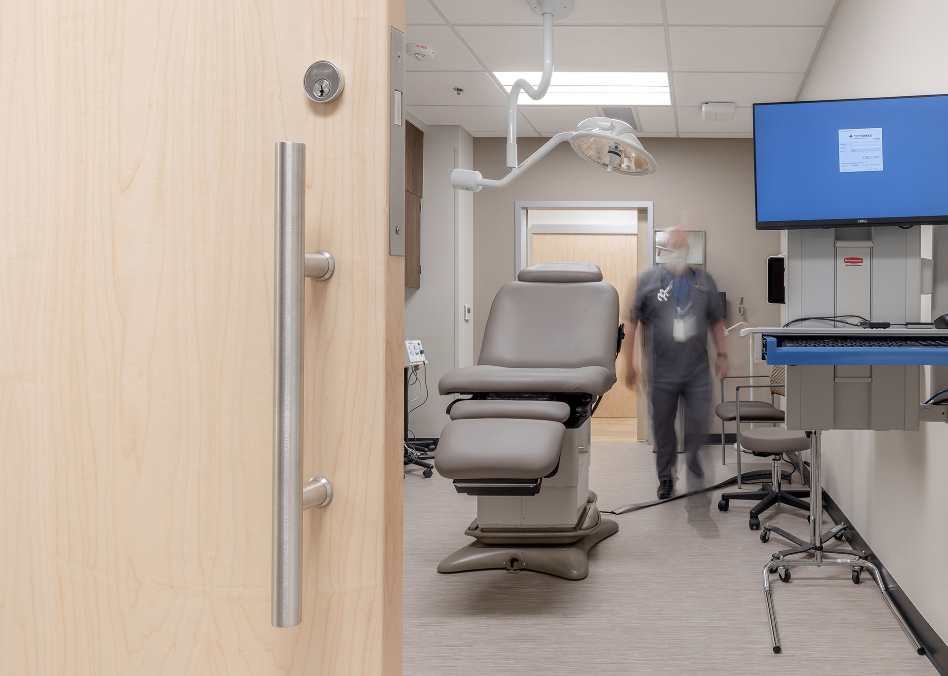 OfficeSlide wooden sliding doors installed on meeting rooms to protect privacy and save space.