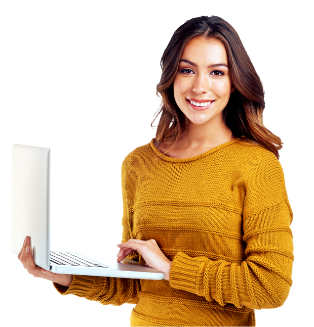 lady with laptop